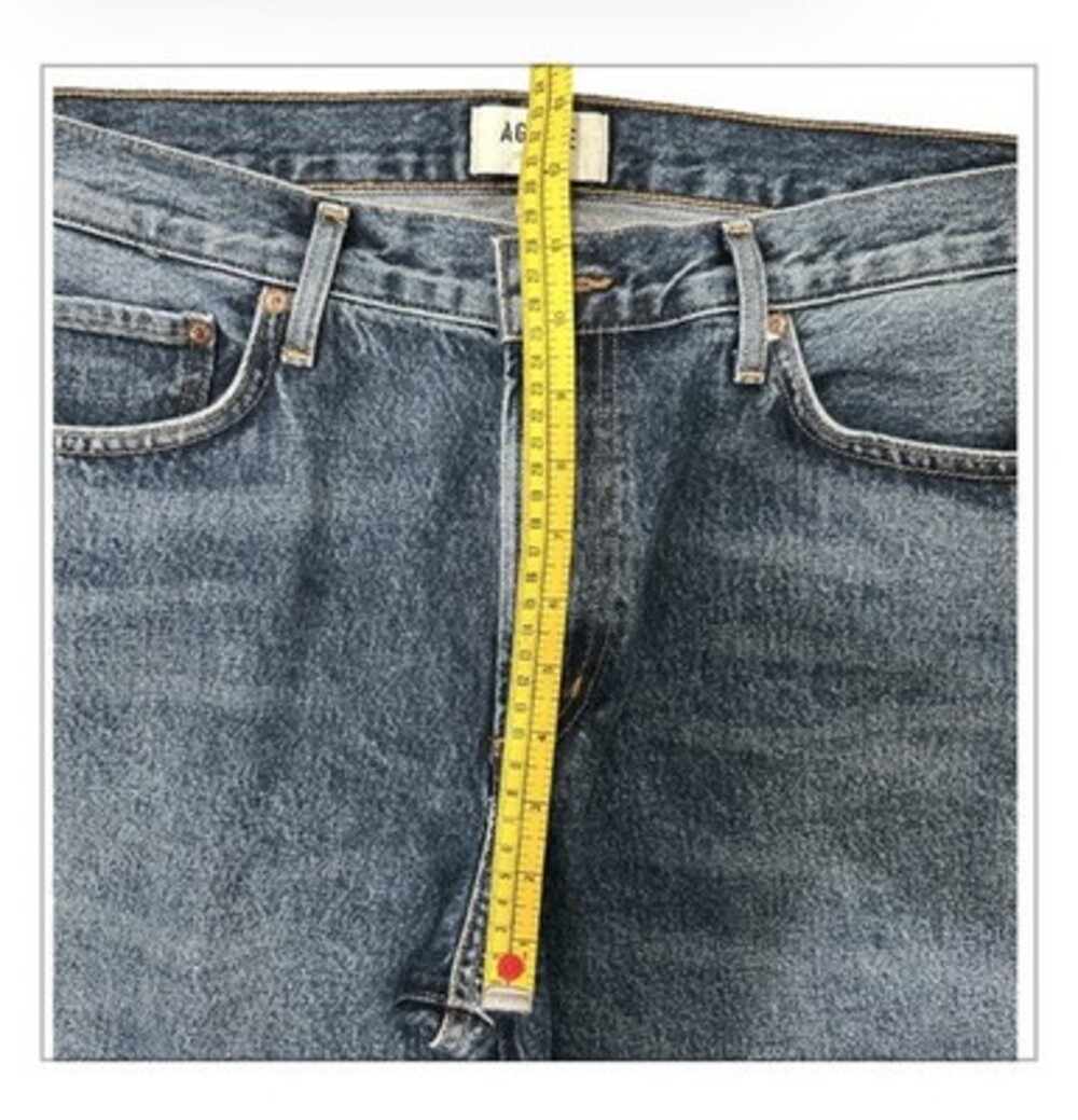 Agolde Arc Wide-Leg Denim Jeans Short Wave Dark Indigo Size 32 - Picture 5 of 9